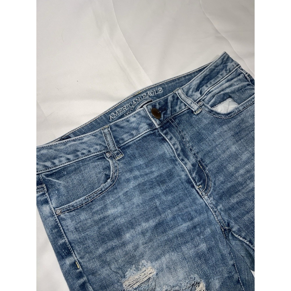 American Eagle Outfitters Women's Jeans Size 10 Super Stretch Regular Distressed